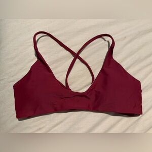 SHEIN Burgundy Bikini Top